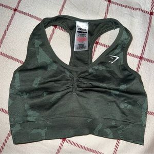 Adapt Camo seamless scrunch bra (no padding)